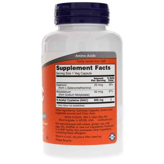 NAC 600 Mg, NOW